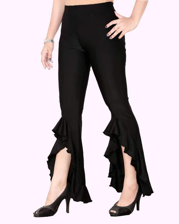 Front Slit Ruffle Pant